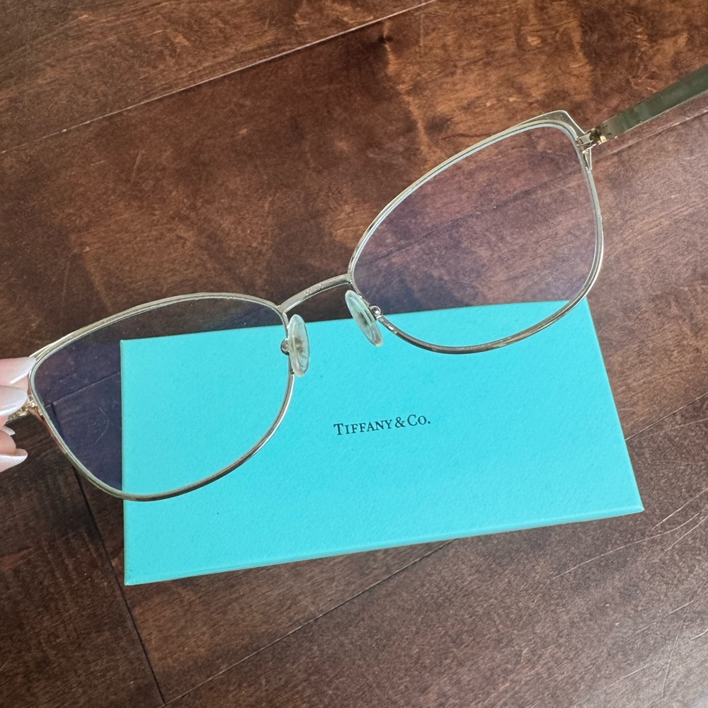 Tiffany & Co. Gold and Taupe Glasses
